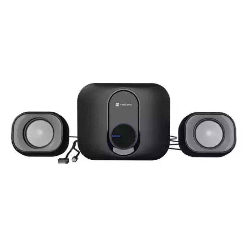 Home-Audio-Minisystem NATEC NGL-2111 — 3 W RMS, 2 Lautsprecher, 3,5-mm-Eingang, 7,62-cm-Tieftöner, schwarz