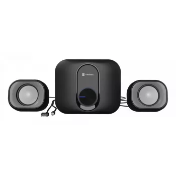 Home-Audio-Minisystem NATEC NGL-2111 — 3 W RMS, 2 Lautsprecher, 3,5-mm-Eingang, 7,62-cm-Tieftöner, schwarz