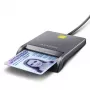 Axagon CRE-SM3T USB-A Smart-/ID-Kartenleser, flach, USB 2.0, 1,3 m, Schwarz, 56 g