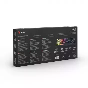 Gaming-Tastatur Savio SAVGK-PHENIX Gelb USB RF Wireless Bluetooth Mechanisch 82 Tasten RGB