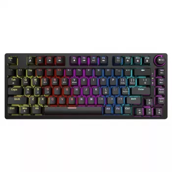 Gaming-Tastatur Savio SAVGK-PHENIX Gelb USB RF Wireless Bluetooth Mechanisch 82 Tasten RGB