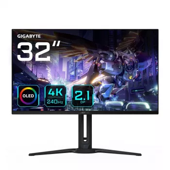 32” GIGABYTE AORUS FO32U2P OLED Gaming-Monitor – 3840×2160 UHD, 240Hz, 0,03ms, 250 cd/m², KVM, DisplayPort 2.1