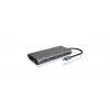 ICY BOX IB-DK4050-CPD Kabelgebunden USB 3.2 Gen 1 (3.1 Gen 1) Typ-C Anthrazit