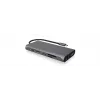 ICY BOX IB-DK4050-CPD Kabelgebunden USB 3.2 Gen 1 (3.1 Gen 1) Typ-C Anthrazit