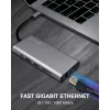 ICY BOX IB-DK4050-CPD Kabelgebunden USB 3.2 Gen 1 (3.1 Gen 1) Typ-C Anthrazit