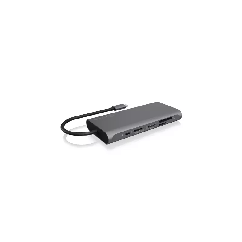 ICY BOX IB-DK4050-CPD Kabelgebunden USB 3.2 Gen 1 (3.1 Gen 1) Typ-C Anthrazit