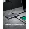 ICY BOX IB-DK4050-CPD Kabelgebunden USB 3.2 Gen 1 (3.1 Gen 1) Typ-C Anthrazit