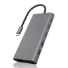 ICY BOX IB-DK4050-CPD Kabelgebunden USB 3.2 Gen 1 (3.1 Gen 1) Typ-C Anthrazit