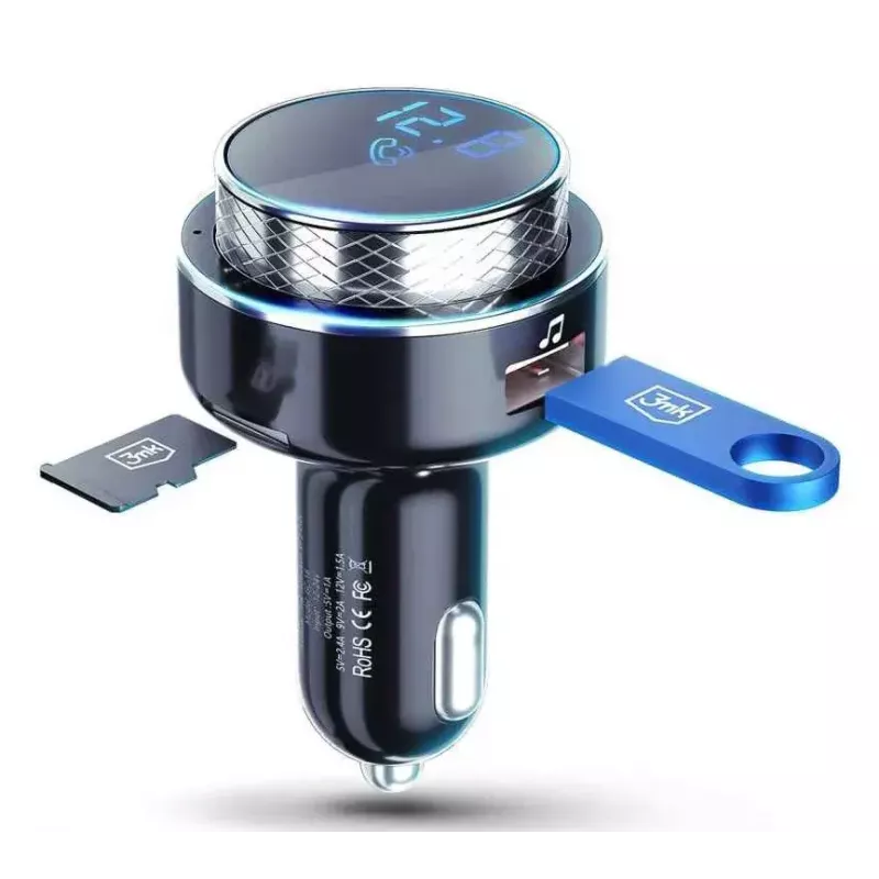 FM-Transmitter 3MK Hyper Car 87,5 – 99,8 MHz USB Schwarz