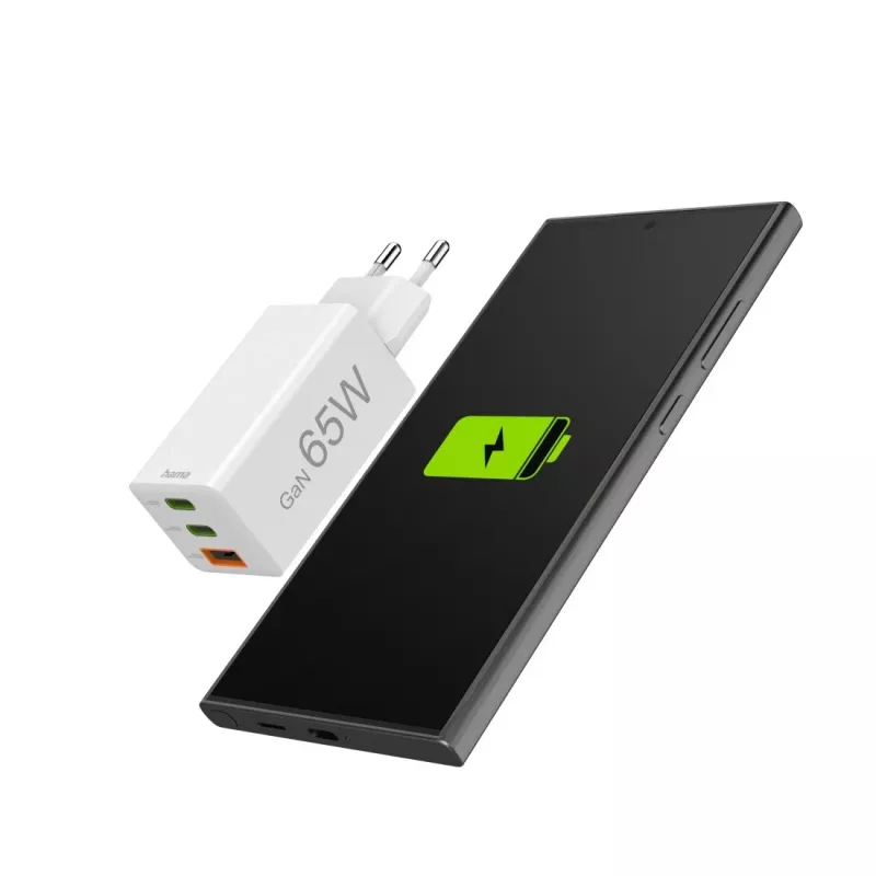 Hama 00201996 mobiles Ladegerät Smartphone Weiß AC Schnellladung Indoor, Outdoor