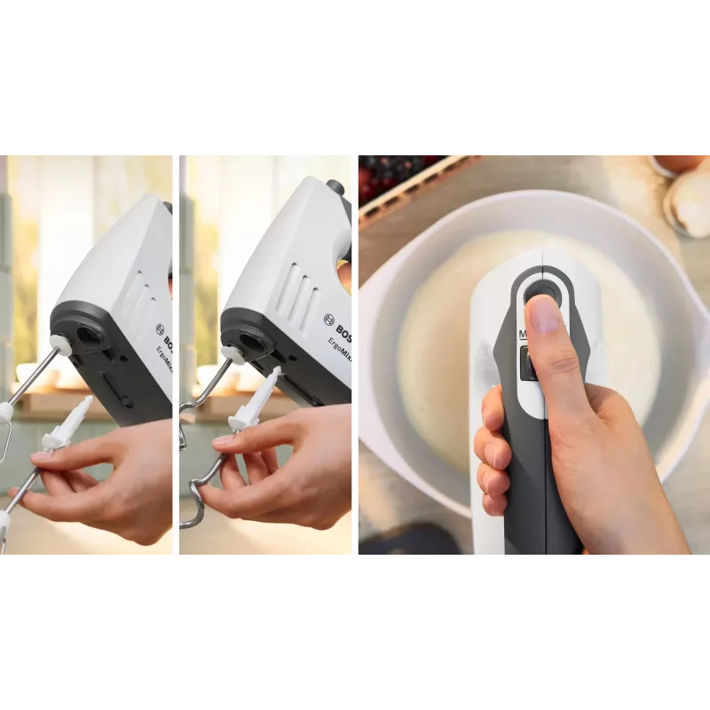 Bosch MFQ37470 Handmixer 750 W Schwarz, Weiß