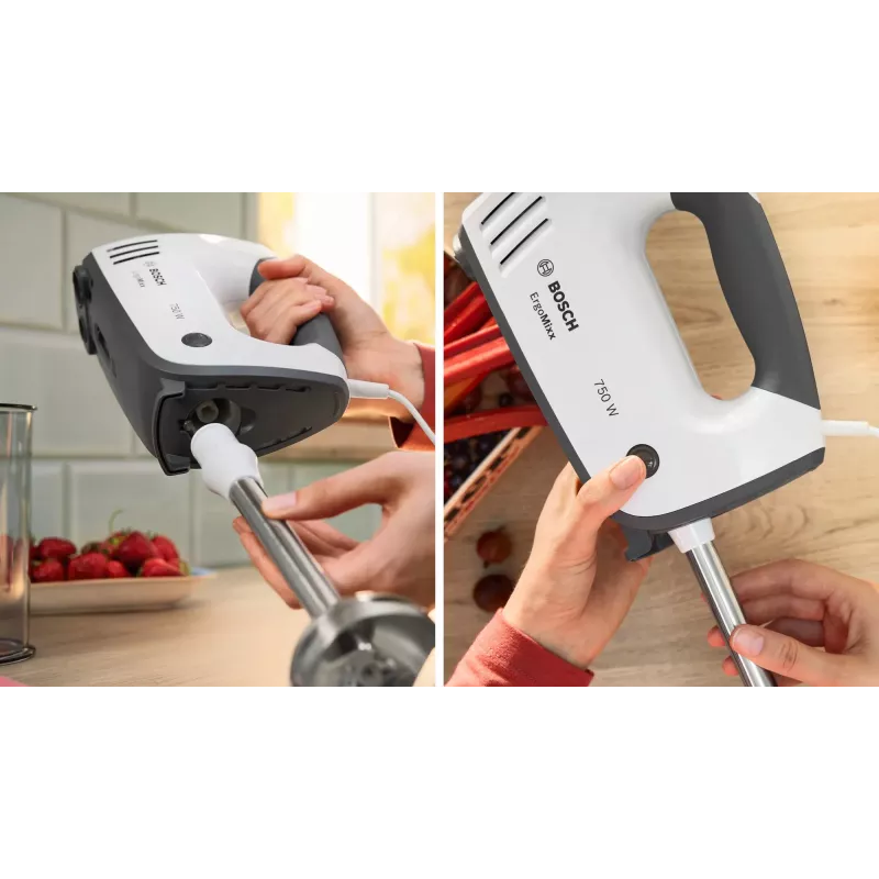 Bosch MFQ37470 Handmixer 750 W Schwarz, Weiß