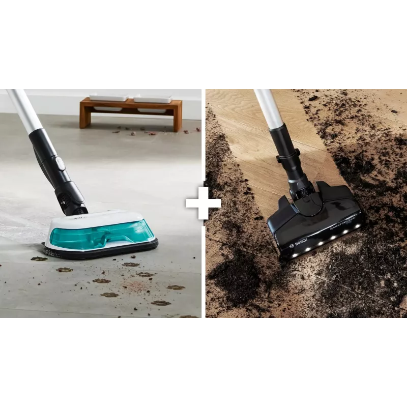 Bosch BCS71HYG1 Stabstauger/Elektrobürste Batterie Trocken-Nass HEPA Beutellos 0,3 L 23,5 W Schwarz, Weiß 3 Ah