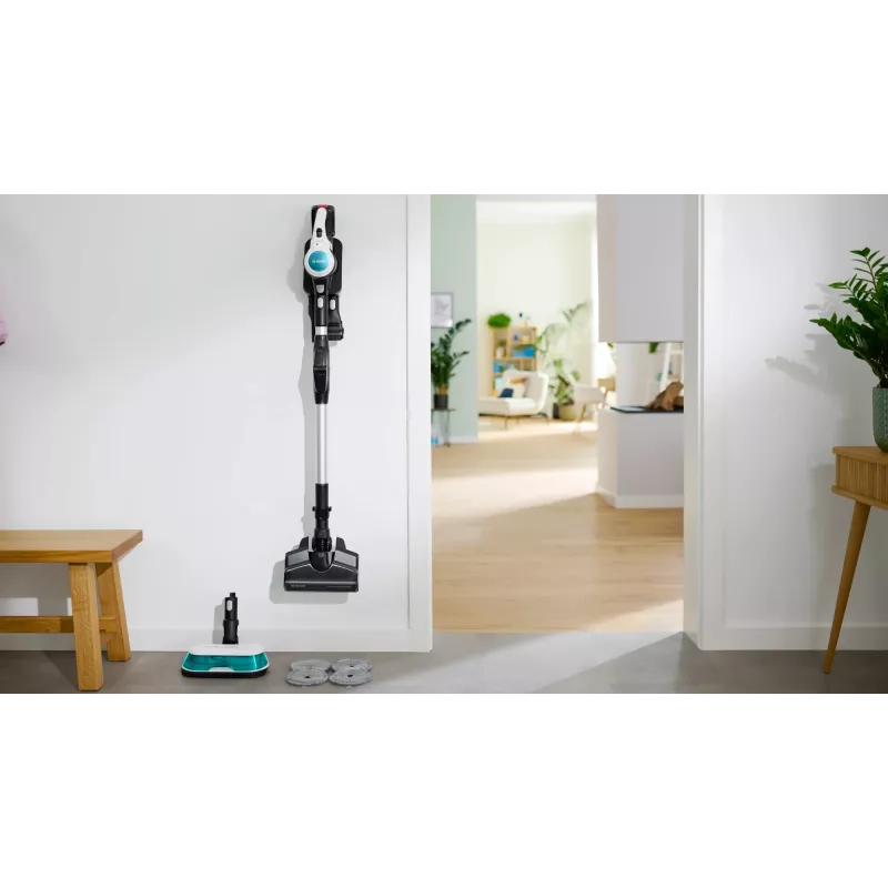 Bosch BCS71HYG1 Stabstauger/Elektrobürste Batterie Trocken-Nass HEPA Beutellos 0,3 L 23,5 W Schwarz, Weiß 3 Ah