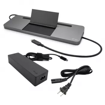 i-tec Metal SB-C Ergonomische 4K 3x Display Dockingstation mit Power Delivery 85 W + Universalladegerät 100 W