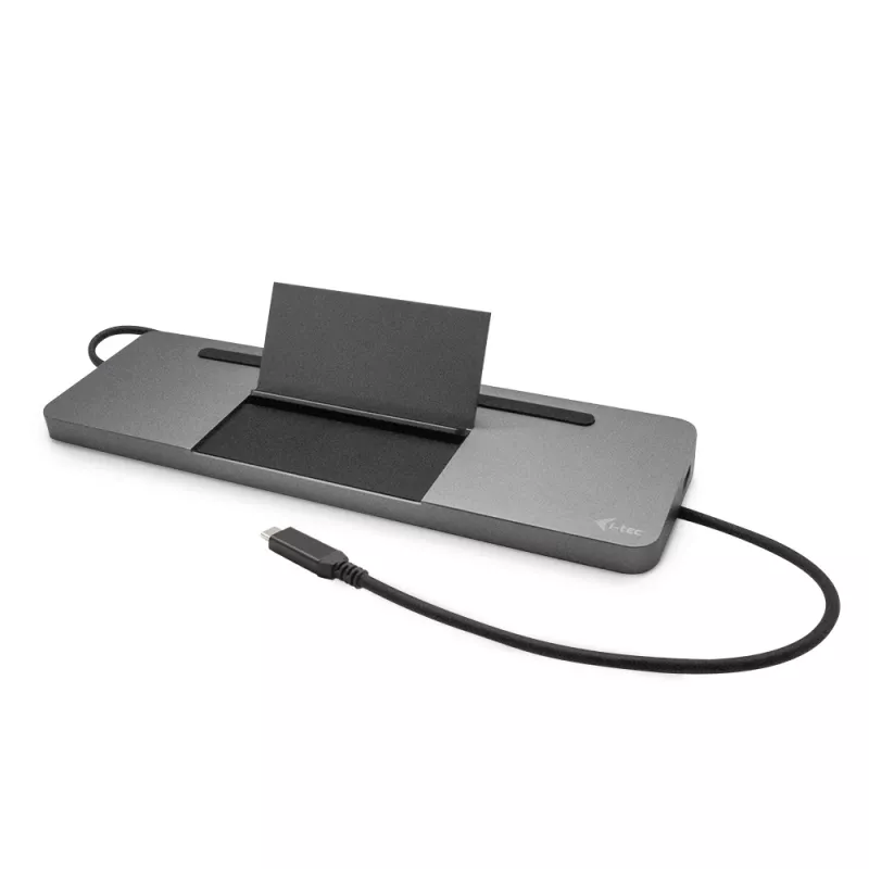 i-tec Metal SB-C Ergonomische 4K 3x Display Dockingstation mit Power Delivery 85 W + Universalladegerät 100 W