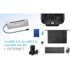 i-tec Metal SB-C Ergonomische 4K 3x Display Dockingstation mit Power Delivery 85 W + Universalladegerät 100 W