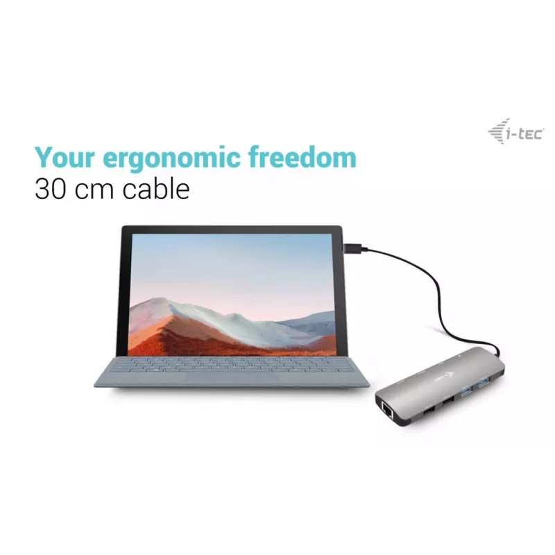 i-tec Metal USB-C Nano 2x Display Docking Station mit PD 100 W + Ladegerät 100W