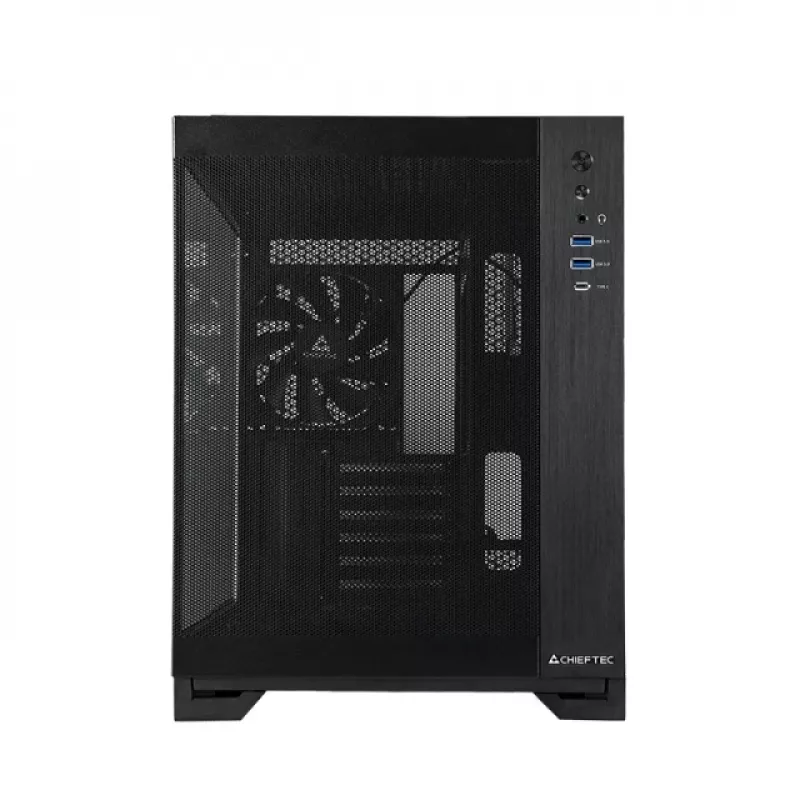 Chieftec mATX Gehäuse GM-30B-M-OP, schwarz, Cube