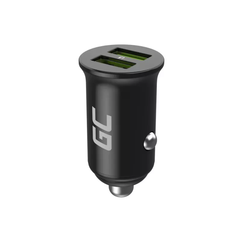 Auto-/Innenraum-Ladegerät Grün Cell CADM-GC-36AA 36W 2x USB-A Schwarz für 3,6–12V Stromquelle