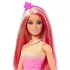 Barbie A Touch of Magic Royal Puppe mit pinkem und blondem Haar, Schmetterlingsrock und Zubehör