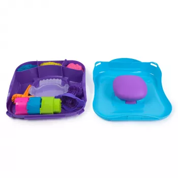 Kinetic Sand, SquishMotion, Geschenk für das Osternest, enthält 1 lb formbaren Spielsand, Stempel und 5 Werkzeuge, Aufbewahrungsbox, sensorisches Spielzeug für Kinder ab 5 Jahren