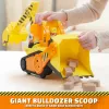 Rubble & Crew, Bark Yard Deluxe Bulldozer Baufahrzeug-Spielzeug mit Lichtern, Geräuschen & Rubble-Actionfigur, Kinderspielzeug für Jungen und Mädchen ab 3 Jahren