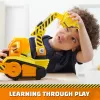 Rubble & Crew, Bark Yard Deluxe Bulldozer Baufahrzeug-Spielzeug mit Lichtern, Geräuschen & Rubble-Actionfigur, Kinderspielzeug für Jungen und Mädchen ab 3 Jahren
