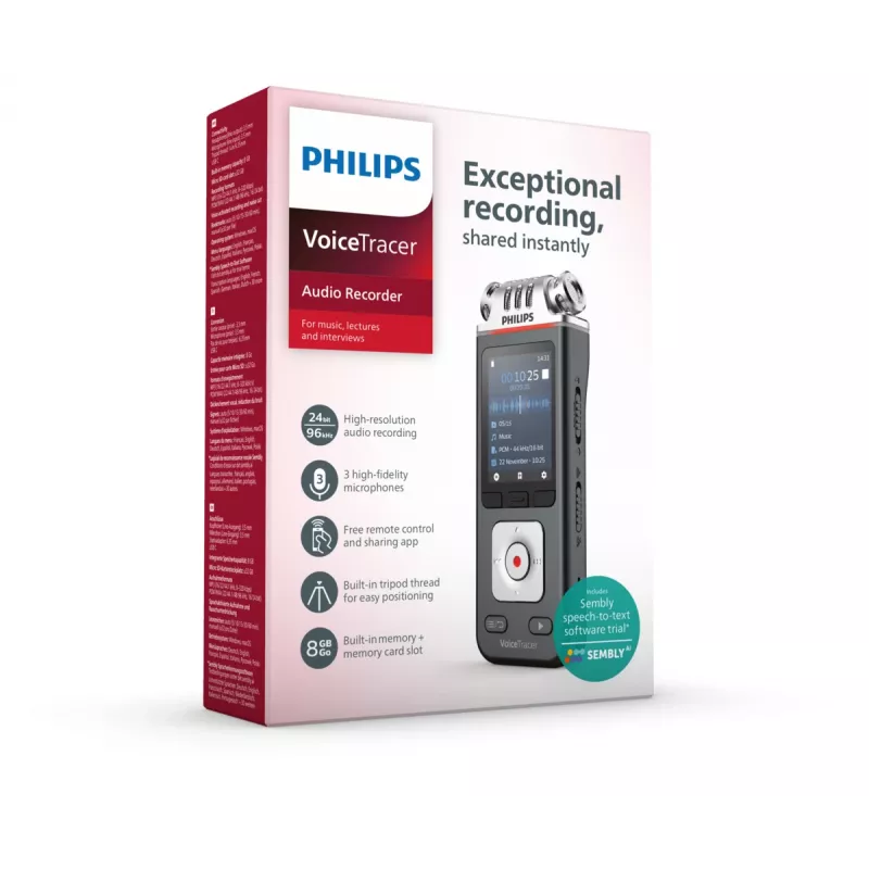 Philips VoiceTracer Schwarz, Grau