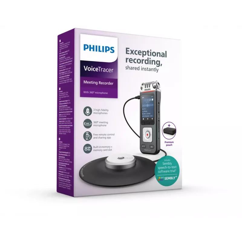 Philips VoiceTracer Schwarz, Grau
