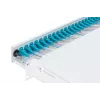 DIGITUS LWL-Spleißbox mit Schiebedeckel, 1U, bestückt mit 24x LC Duplex, inkl. M 25-Verschraubung, Spleißkassette OM3 farbige Pigtails, Adapter