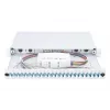DIGITUS Glasfaser-Schiebespleißbox, 1U, bestückt mit 24x LC Duplex, inkl. M25-Schraube, Spleißkassette Singlemode OS2, farbige Pigtails