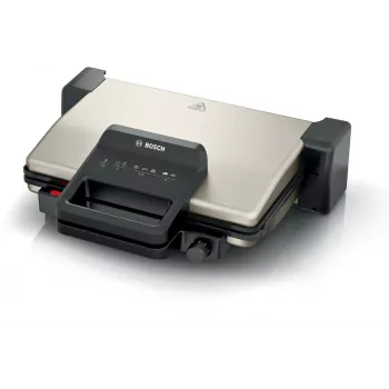 Kontaktgrill Bosch TCG3302 2000W mit 310x220 mm Keramikplatten, einstellbarem Thermostat, abnehmbaren spülmaschinenfesten Platten