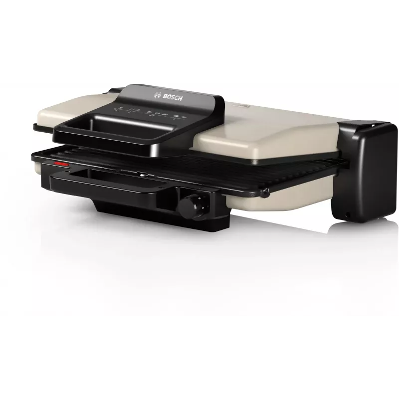 Kontaktgrill Bosch TCG3302 2000W mit 310x220 mm Keramikplatten, einstellbarem Thermostat, abnehmbaren spülmaschinenfesten Platten