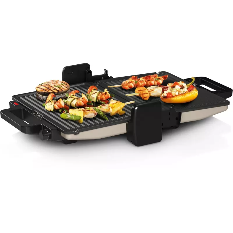 Kontaktgrill Bosch TCG3302 2000W mit 310x220 mm Keramikplatten, einstellbarem Thermostat, abnehmbaren spülmaschinenfesten Platten