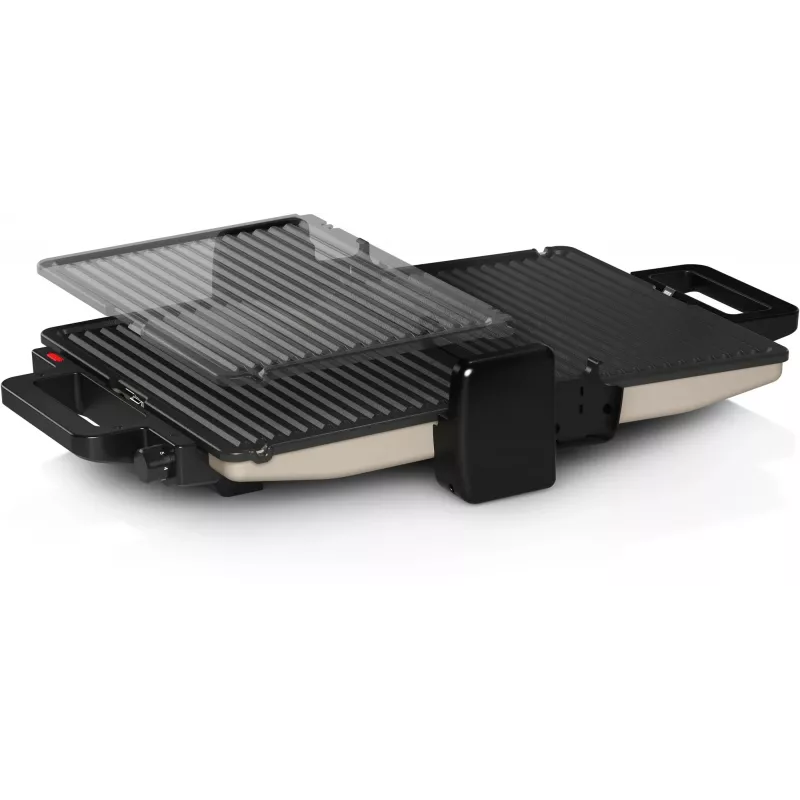 Kontaktgrill Bosch TCG3302 2000W mit 310x220 mm Keramikplatten, einstellbarem Thermostat, abnehmbaren spülmaschinenfesten Platten