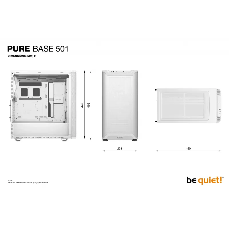 be quiet! PURE BASE 501 Airflow Window White Midi Tower