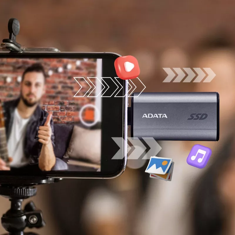ADATA SC750 2 TB USB Type-C 3.2 Gen 2 (3.1 Gen 2) Grau