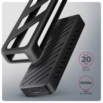 Axagon EEM2-20G USB-C 20Gbps - M.2 NVMe SSD ARMORED Box