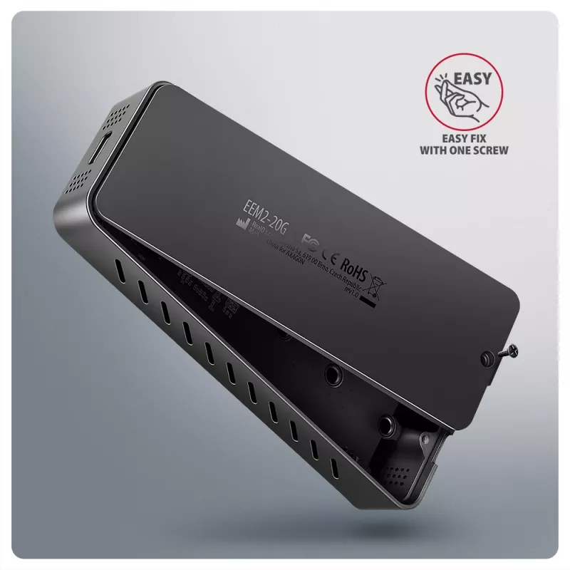 Axagon EEM2-20G USB-C 20Gbps - M.2 NVMe SSD ARMORED Box