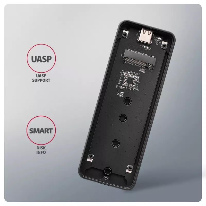 Axagon EEM2-20G USB-C 20Gbps - M.2 NVMe SSD ARMORED Box