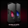 Axagon EEM2-GAM externes USB-C 10Gbps Metallgehäuse für M.2 NVMe & SATA SSDs. Schraubenlos