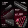 Axagon EEM2-GAM externes USB-C 10Gbps Metallgehäuse für M.2 NVMe & SATA SSDs. Schraubenlos