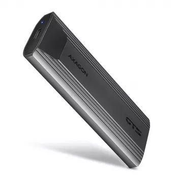 Axagon EEM2-GTS2 Externes USB-C 10-Gbit/s-Metallgehäuse für M.2 NVMe & SATA SSD-Laufwerke. Schraubenlos