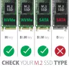 Axagon EEM2-GTS2 Externes USB-C 10-Gbit/s-Metallgehäuse für M.2 NVMe & SATA SSD-Laufwerke. Schraubenlos