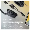 Axagon ADA-HCPD USB-C auf 3,5-mm-Klinke – Hi-Res-DAC-Audioadapter, 384 kHz/32 Bit, PD 60 W 3 A