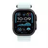 APPLE 49 mm Ice Blue Ocean Band Verlängerung – Schwarzes Titan-Finish