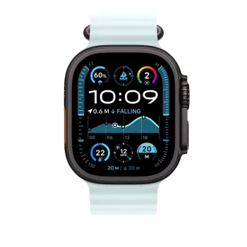 APPLE 49 mm Ice Blue Ocean Band Verlängerung – Schwarzes Titan-Finish