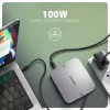 Axagon HMC-UFO USB-C Hub M.2 SATA/NVMe 1 Gbit/s Ethernet 384 kHz Audio Wired USB 3.2 Gen 2 (3.1 Gen 2) Type-C Schwarz