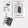 Axagon PCEU-430RS PCIe Controller 4x ext. USB-A 5Gbps Port